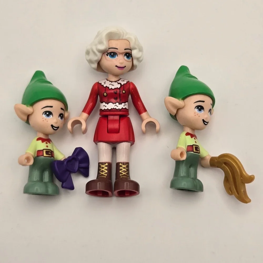 LEGO Mrs. Claus & 2 Elves Minifigures Friends Christmas Holiday